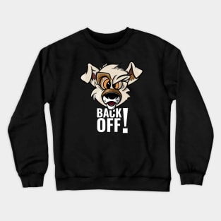 Karate Dog Back Off (white text) Crewneck Sweatshirt